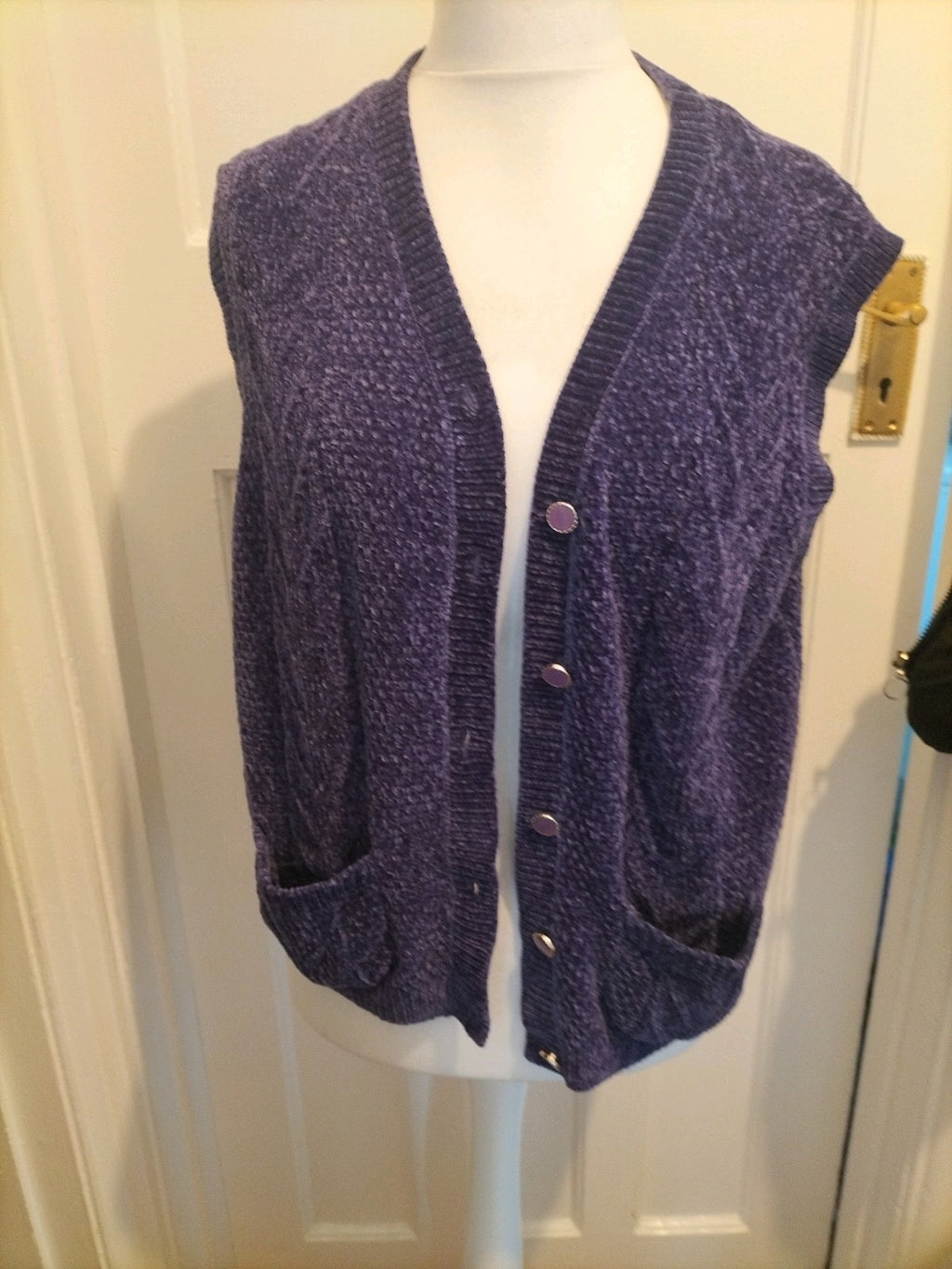 Ladies EWM Size Small Purple Superdoft Cardigan