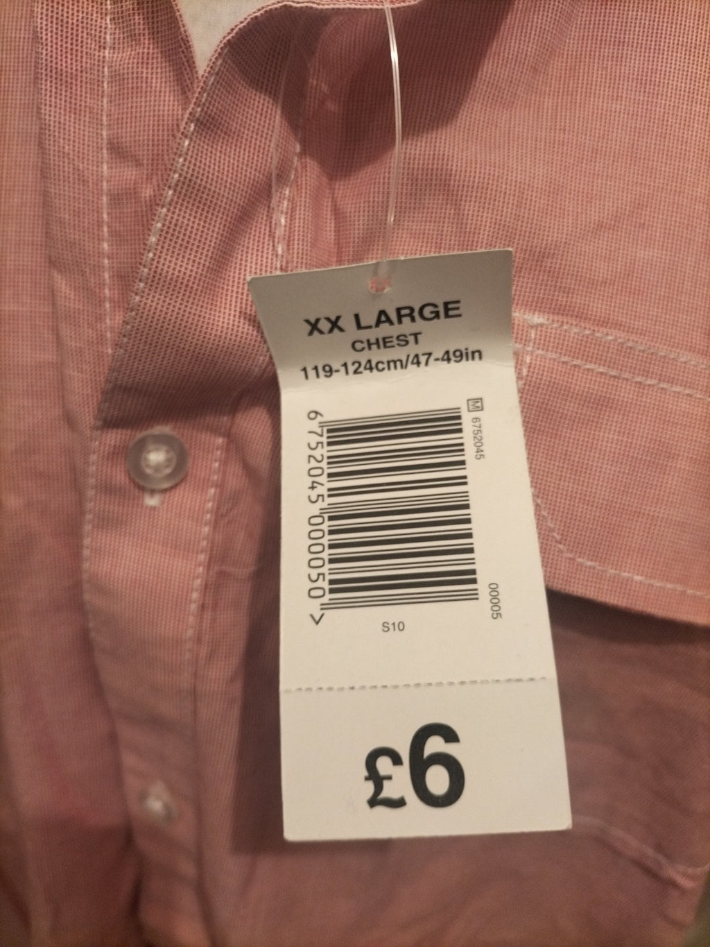 Brand New Mens Easy Size 2XL Pink Short Sleeved Shirt