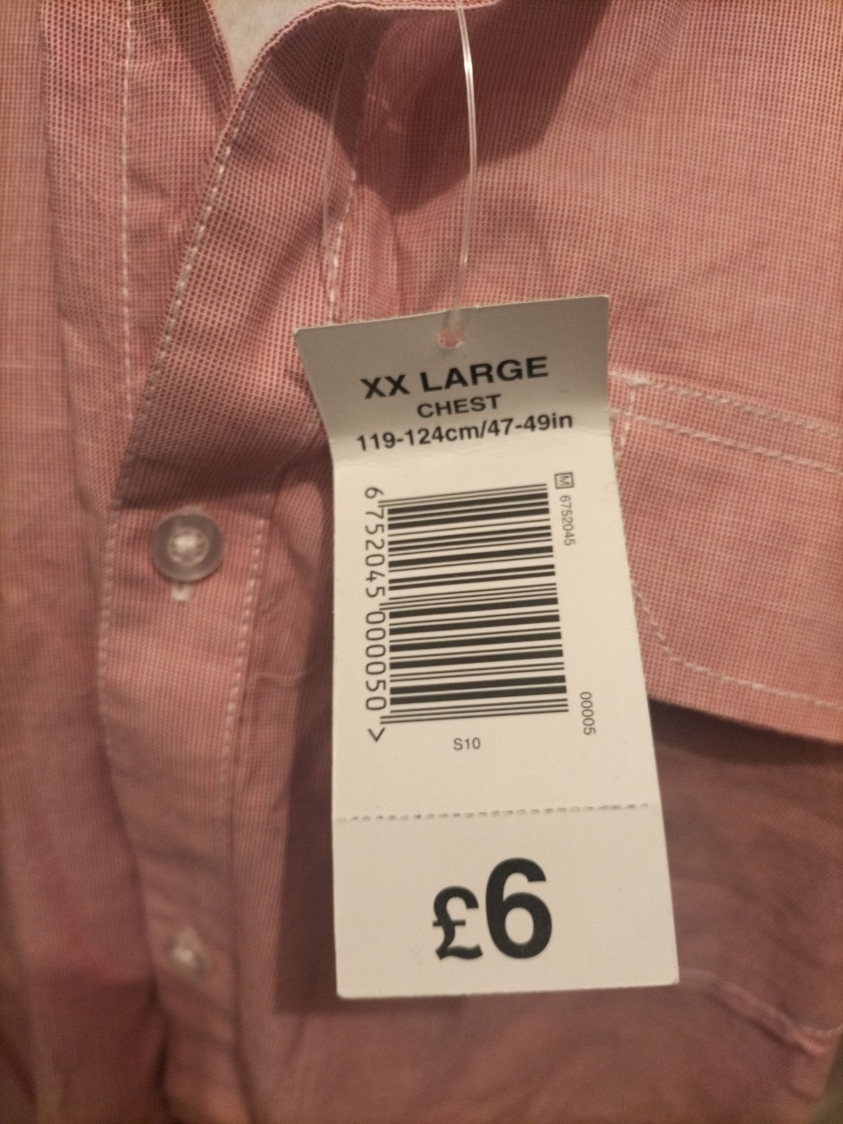 Brand New Mens Easy Size 2XL Pink Short Sleeved Shirt