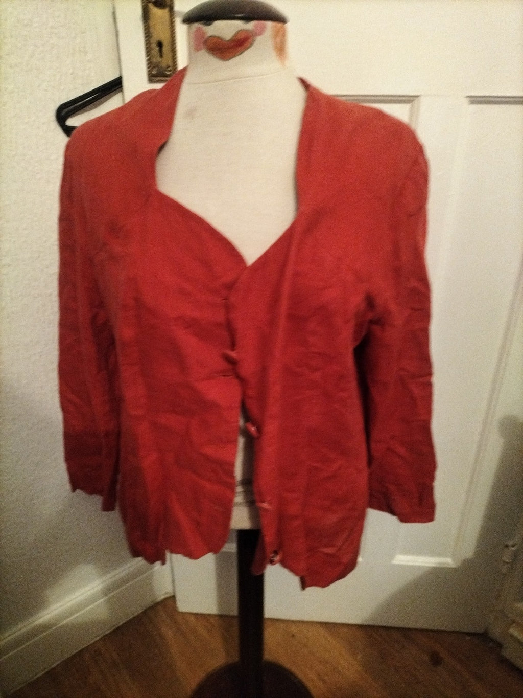 Ladies Gill Marjoram Size Large Red Lined Lightweight Blazer