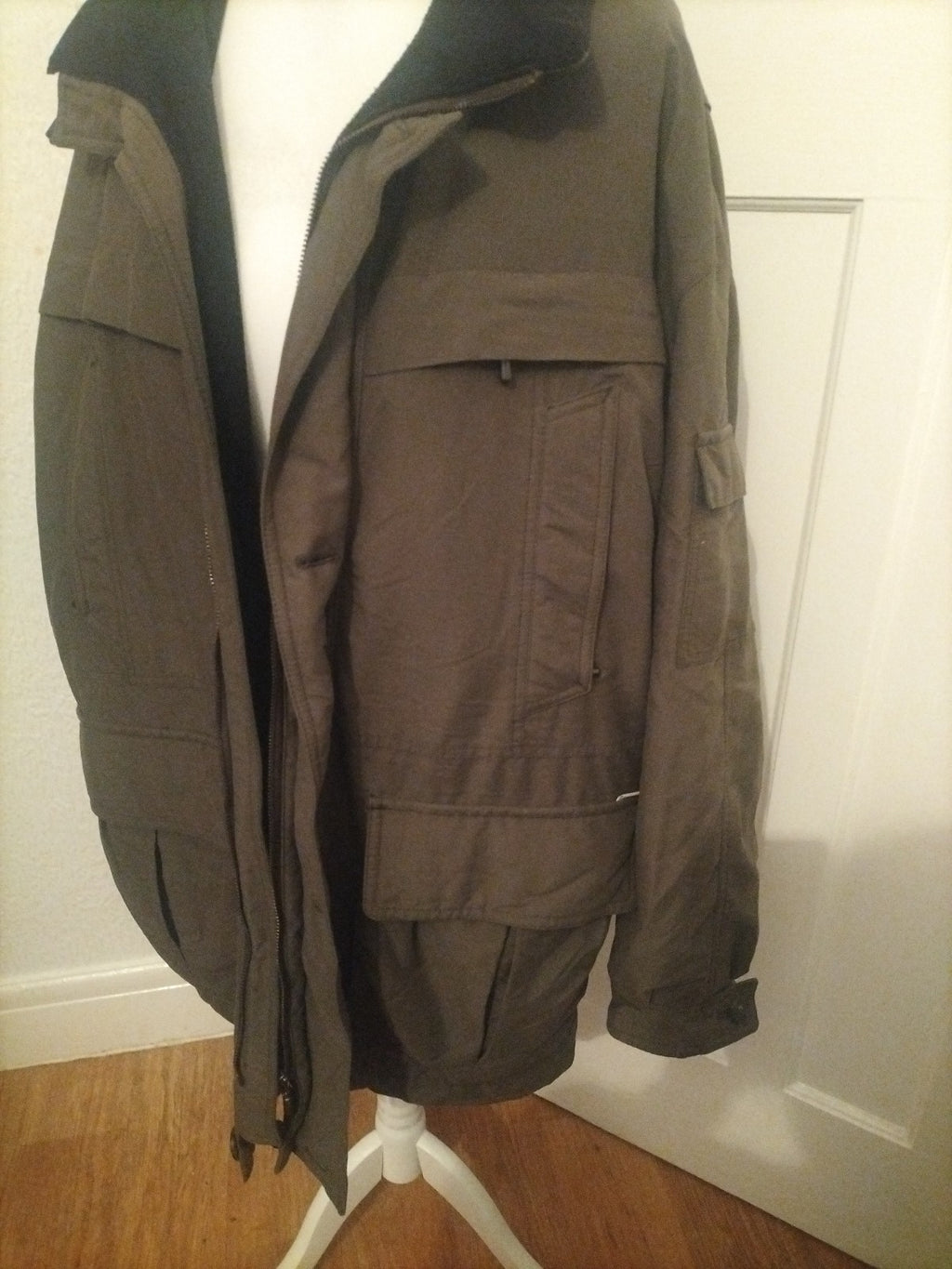 Mens Sympatex Size L/XL Green Windproof/Waterproof/Breathable Coat Heavy