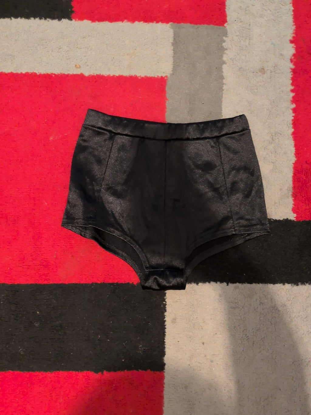 Ladies Sparkle And Fade Size Small Black Nylon Hot Pants