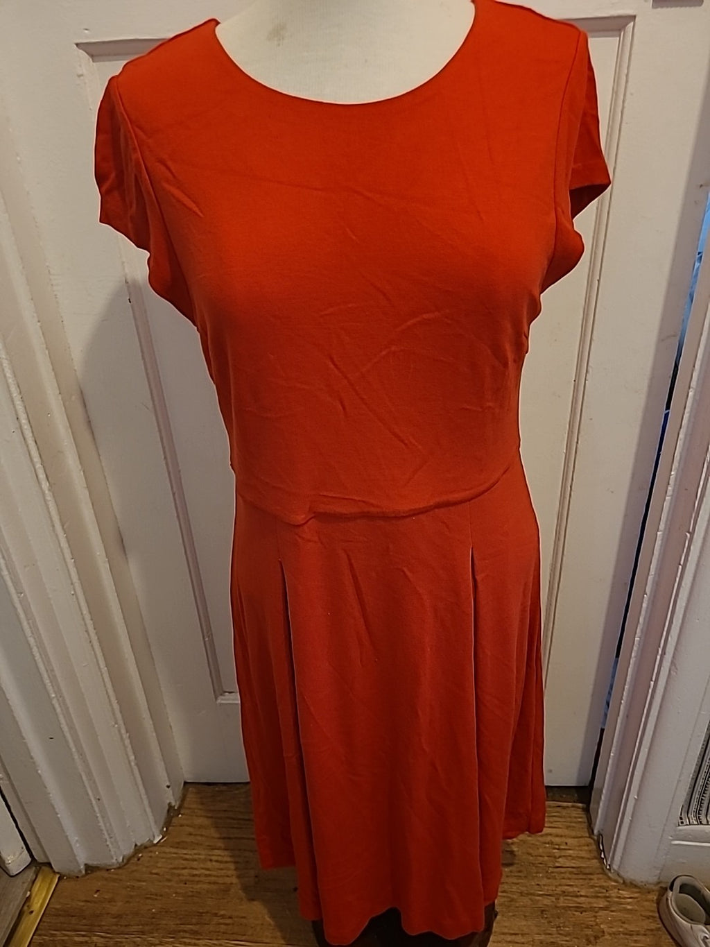 Ladies Red Dress Size 14 BODEN Short Sleeve