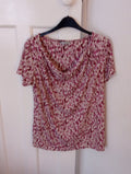 Ladies TU Burgundy Cowl Neck Top Size 12