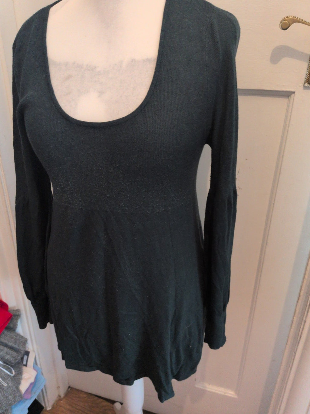 Primark 14 Dark Green Long Sleeve Blouse