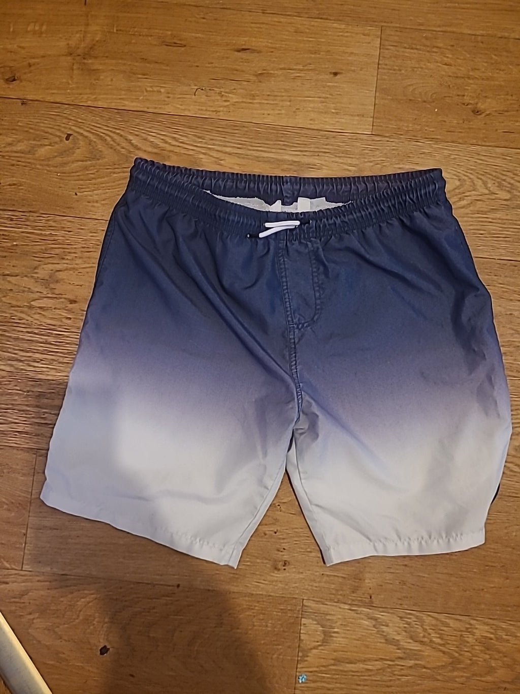 Boys Primark Size 13-14 Years Grey White Shorts