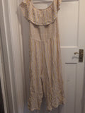 Primark 20 Yellow/Beige/White Stripe Jumpsuit Sleeveless