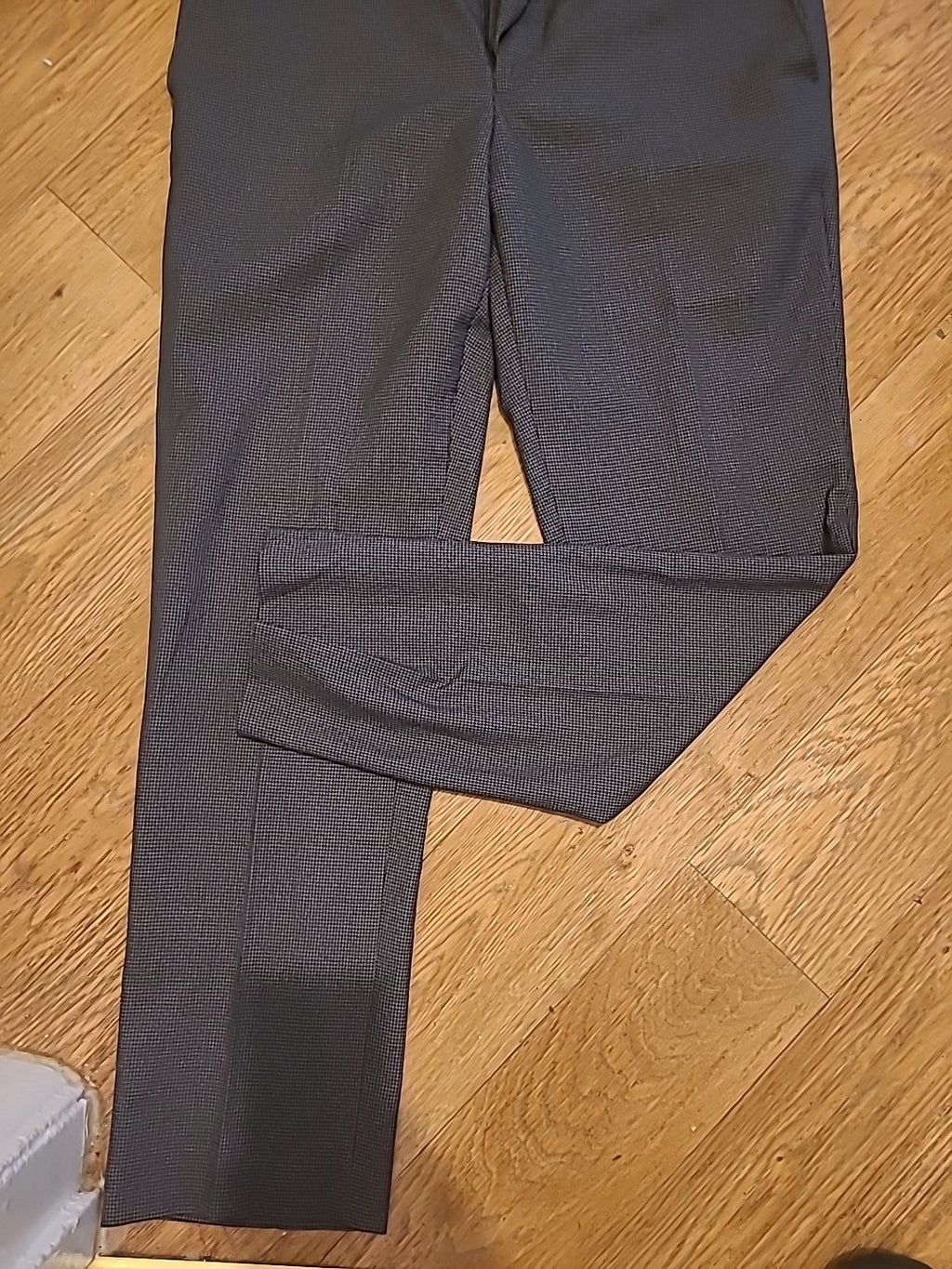 Mens Size 36R Grey Fleck Formal Dress Trousers