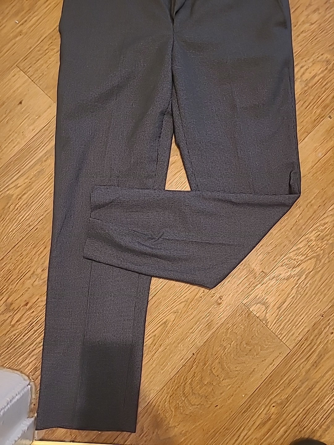 Mens Size 36R Grey Fleck Formal Dress Trousers