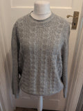 Mens Marks And Spencer Size 2XL Grey Supersoft Patterned Jumper