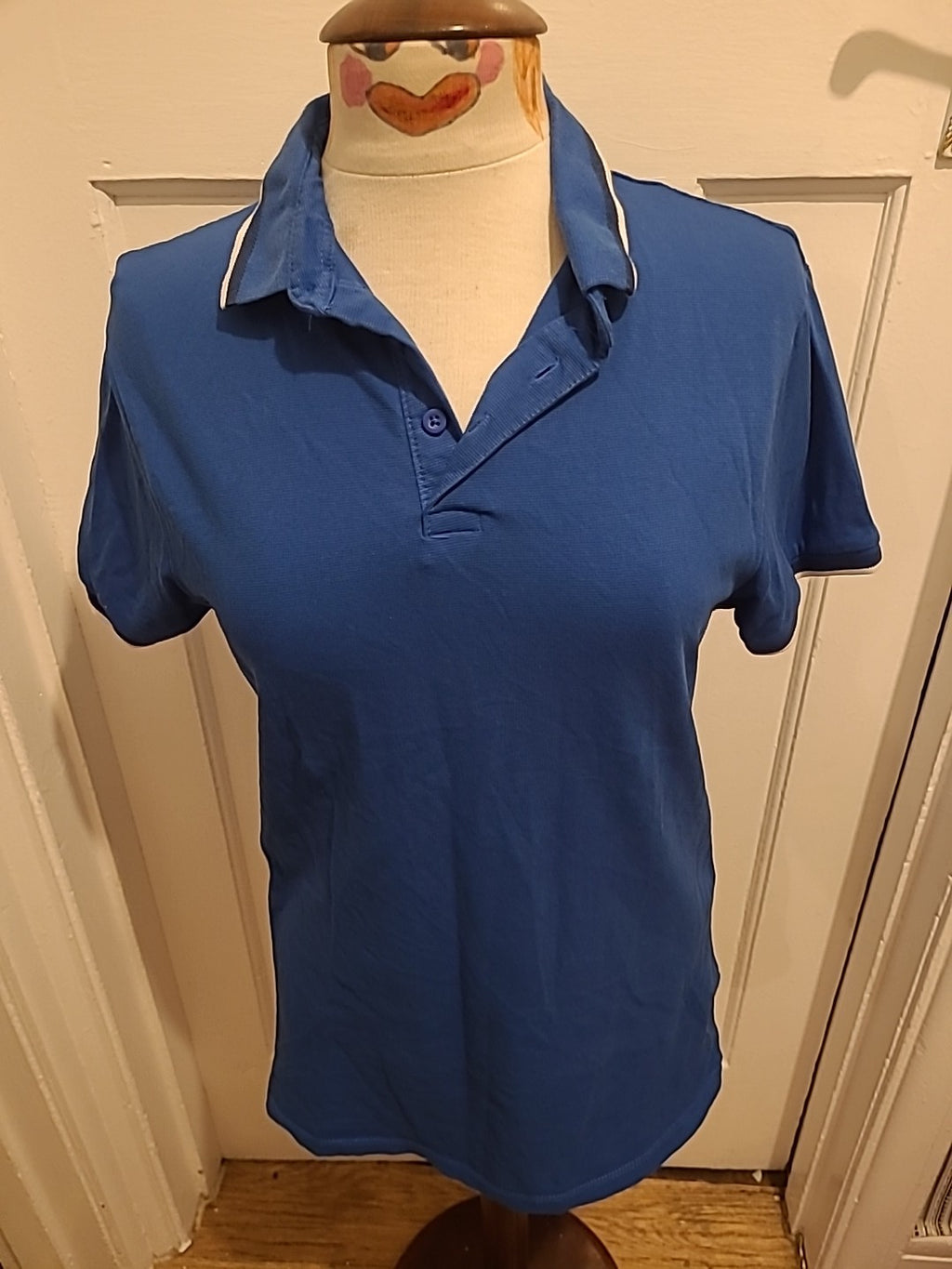 Mens Primark Size Medium Royal Blue Short Sleeved Polo