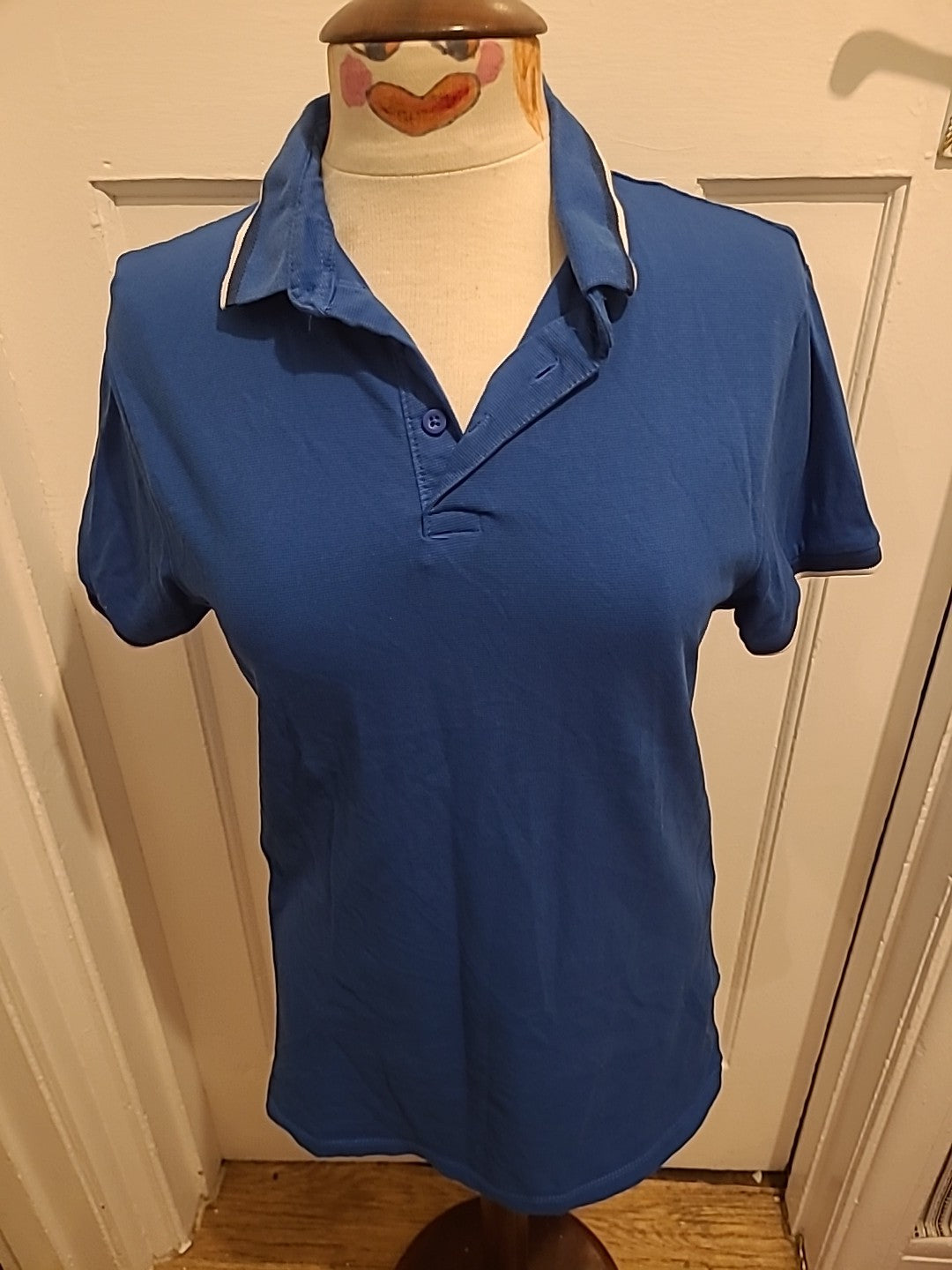Mens Primark Size Medium Royal Blue Short Sleeved Polo