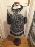 Ladies Izabel Size 10 Grey Black Mid Sleeved Jumper Dress