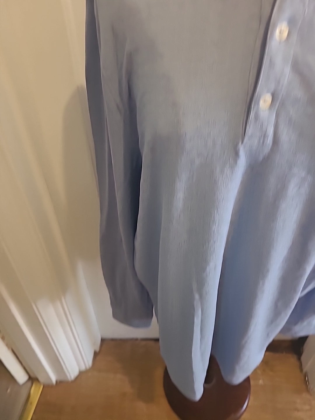 Mens Cortefiel Size Medium Blue Long Sleeved Polo Shirt