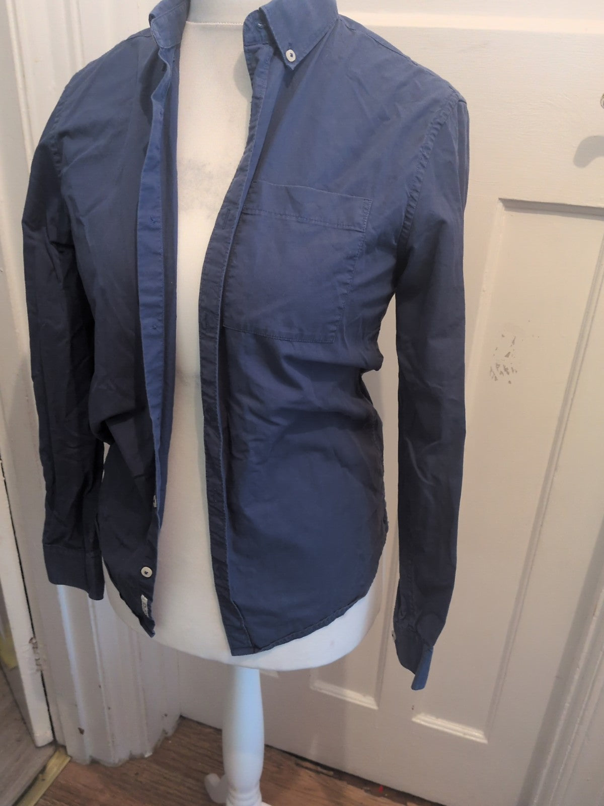River Island Small Air Force Blue Long Sleeve Shirt