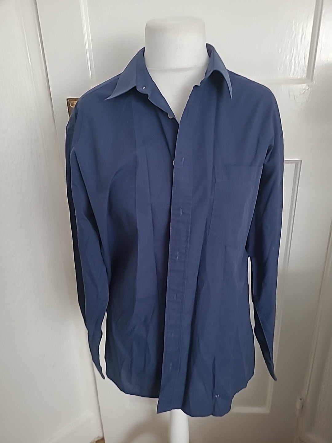Mens C&A Size Large Navy Blue Long Sleeved Shirt