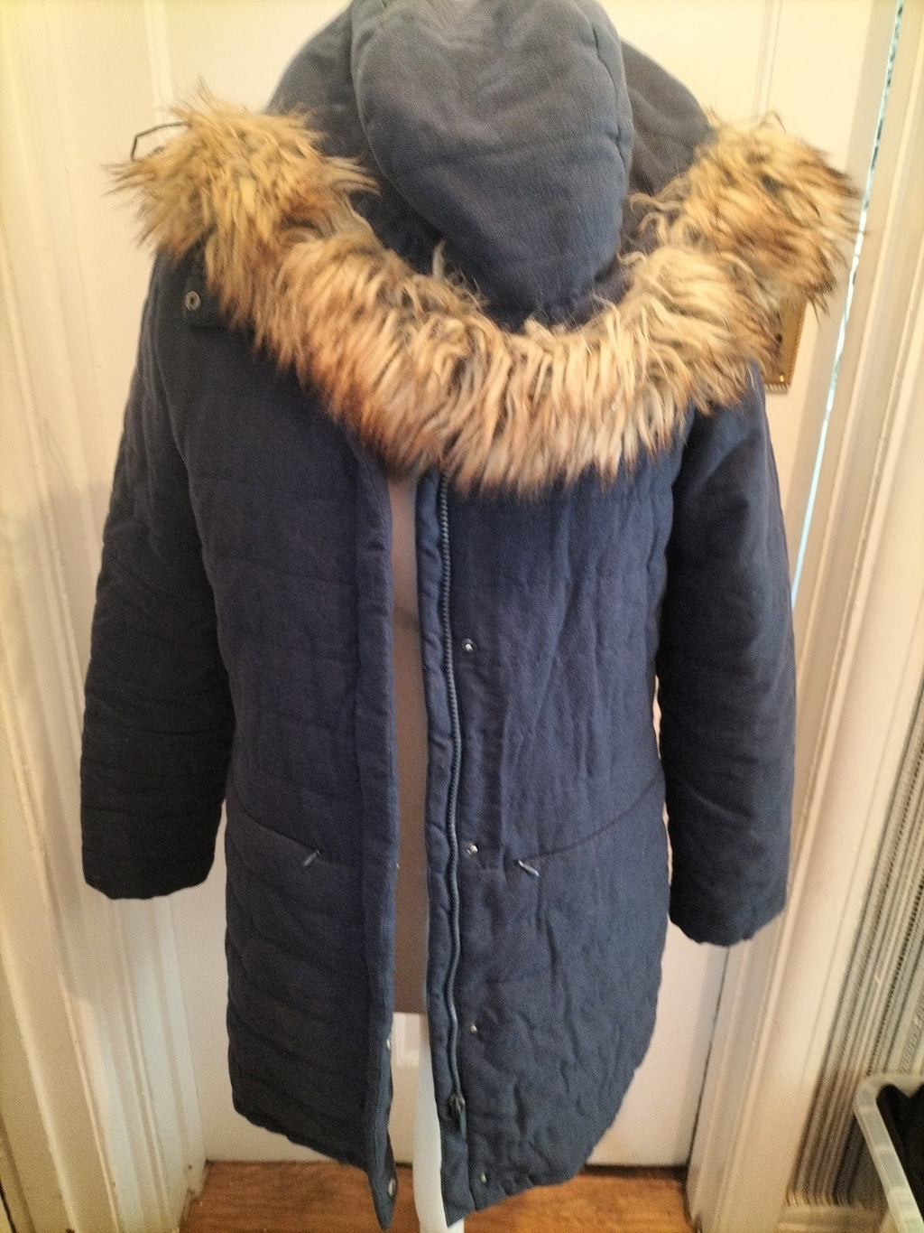 Ladies Craighoppers Size 12 Navy Faux Fur Lined Coat