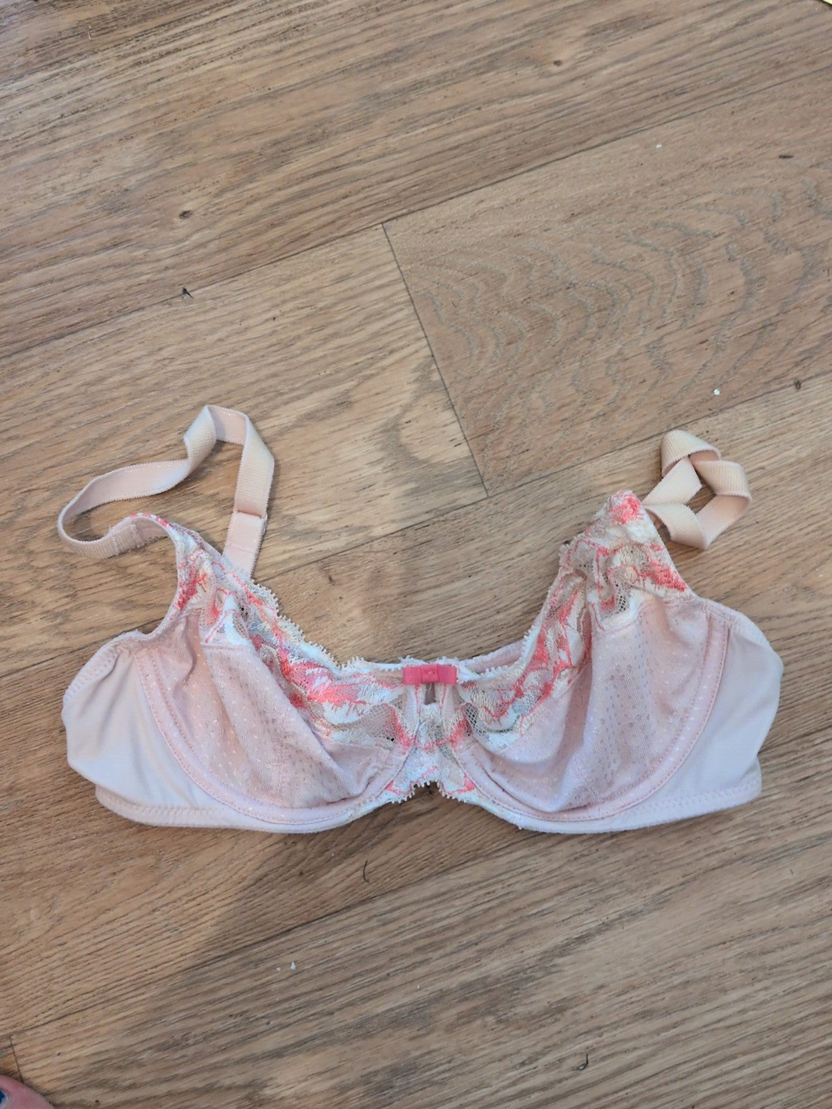 Marks And Spencer 32B Pink Un Padded Wired Bra