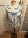 Ladies Cotswold Size Small Blue And White Long Sleeved Blouse