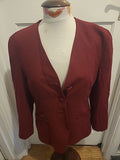 Ladies Precis Size 12 Rust Purple Padded Lined Blazer