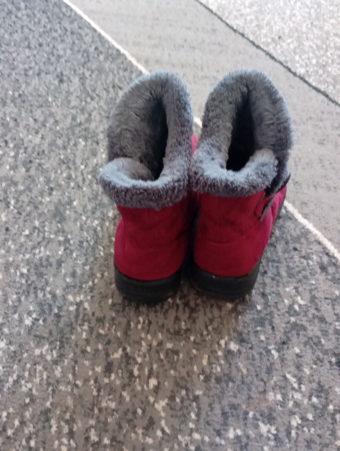 Ladies Trueform Boots Red Size 3 Free Delivery