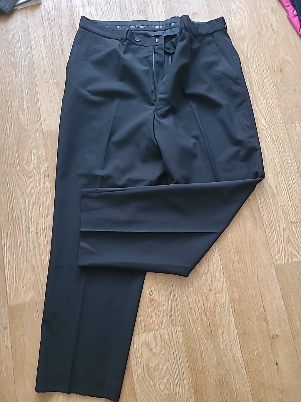 Mens Ciro Citterio Black Smart Trousers 38R