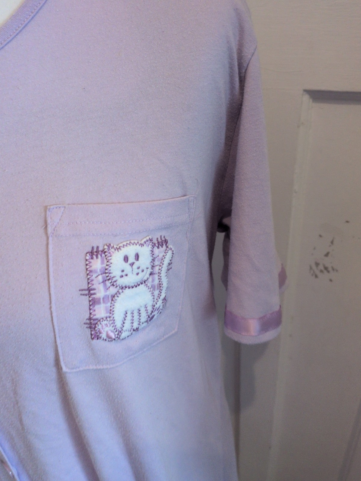 Ladies Size 18-20 Lilac Purple Buttoned Short Sleeve Nightwear Pyjama
