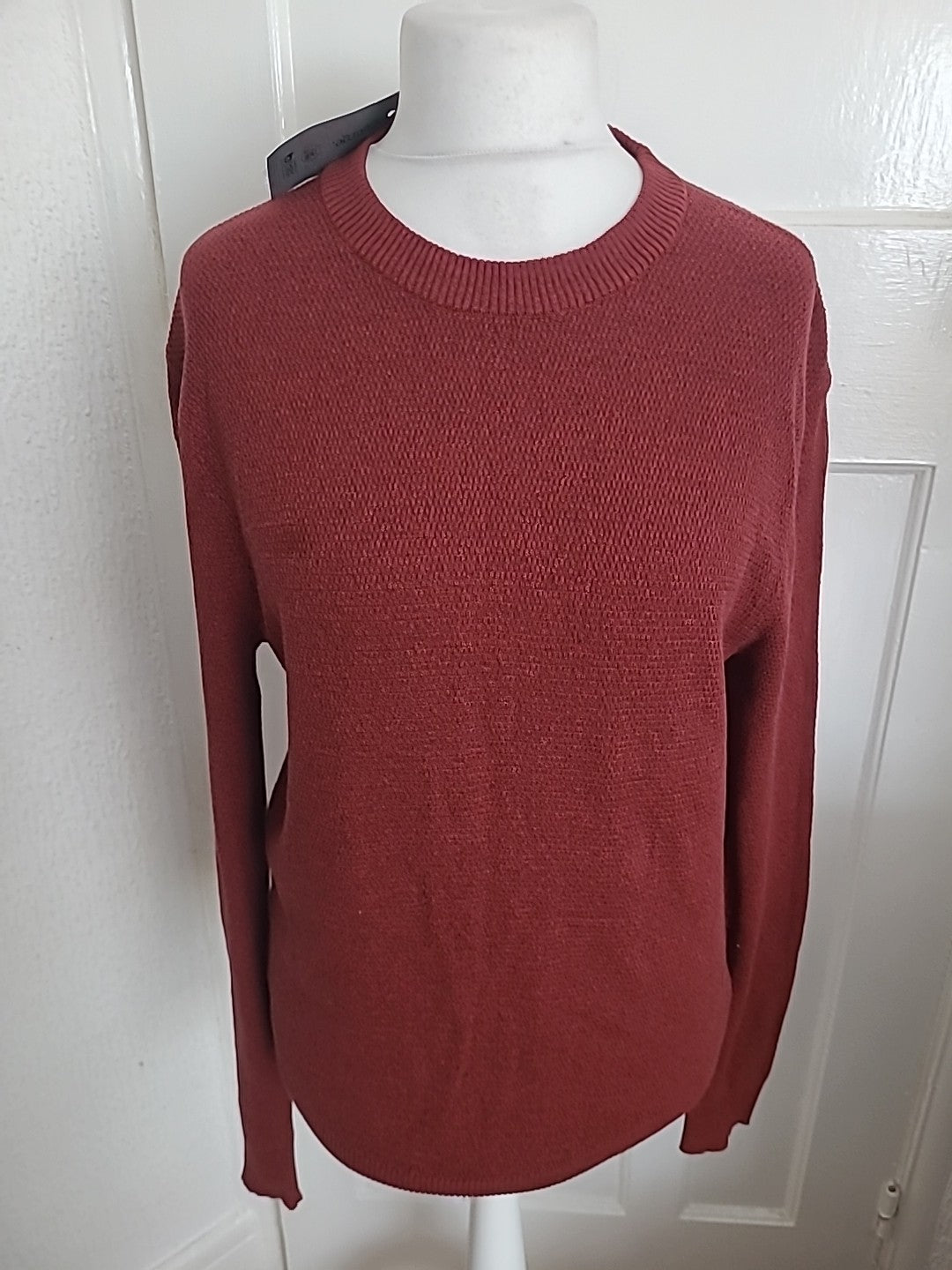 Brand New Mens George Size Medium Purple Long Sleeved Jumper