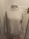 Ladies M&S Collection Size Medium White Roll Neck Warm Jumper