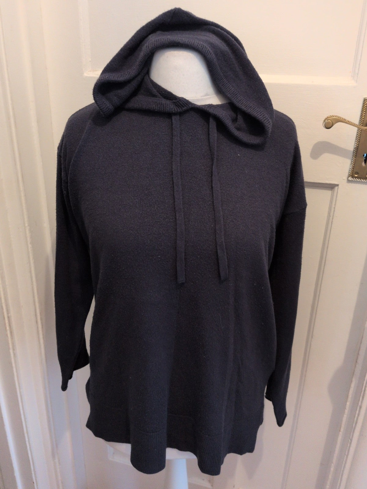 Marks And Spencer Medium Navy Pullover Hoodie Supersoft