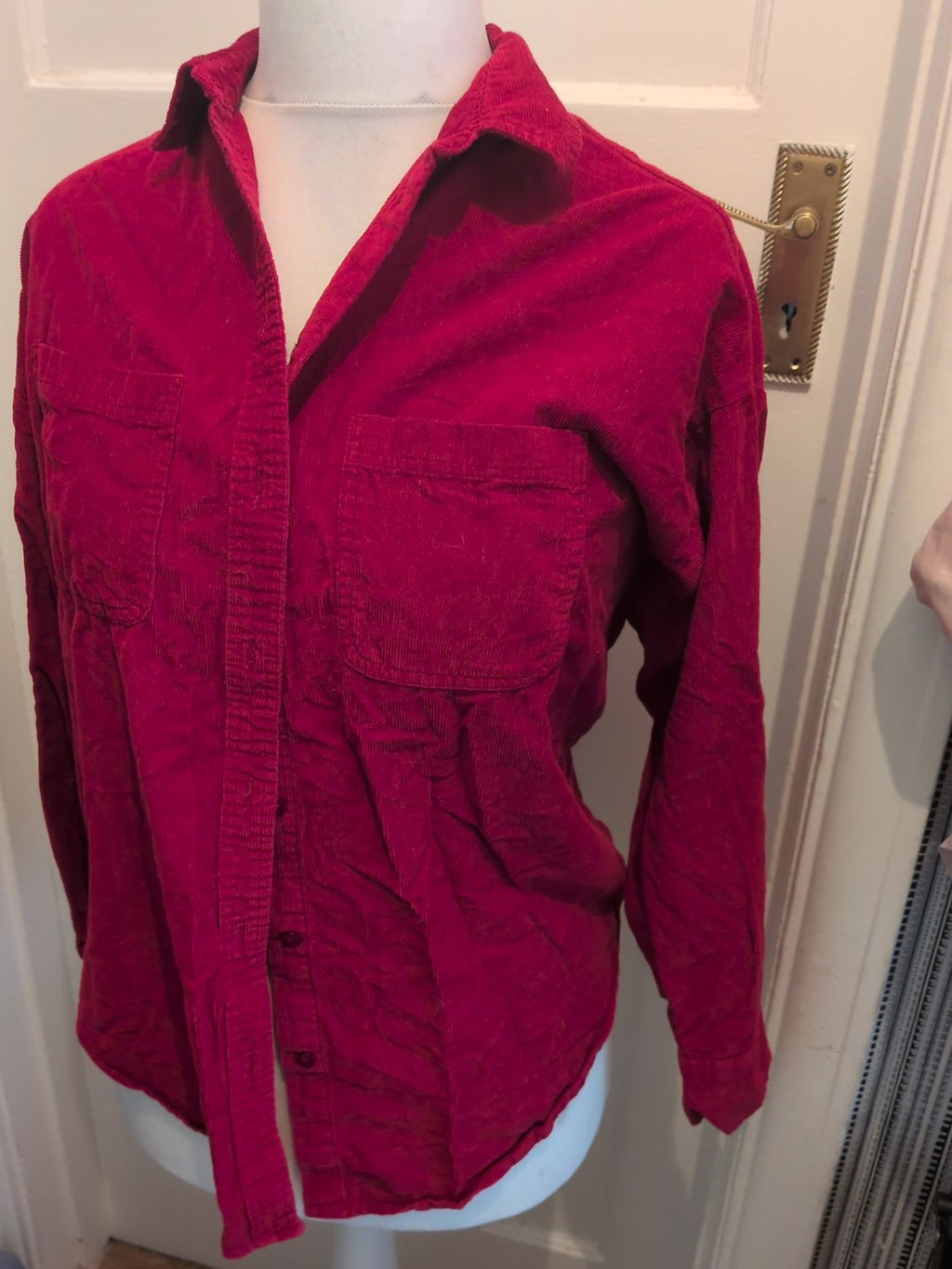 George 10 Red Long Sleeve Buttoned Shirt