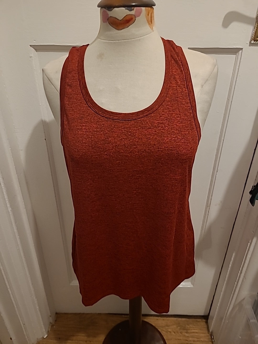 Mens Size Medium Red Fleck Sleeveless Vest Top