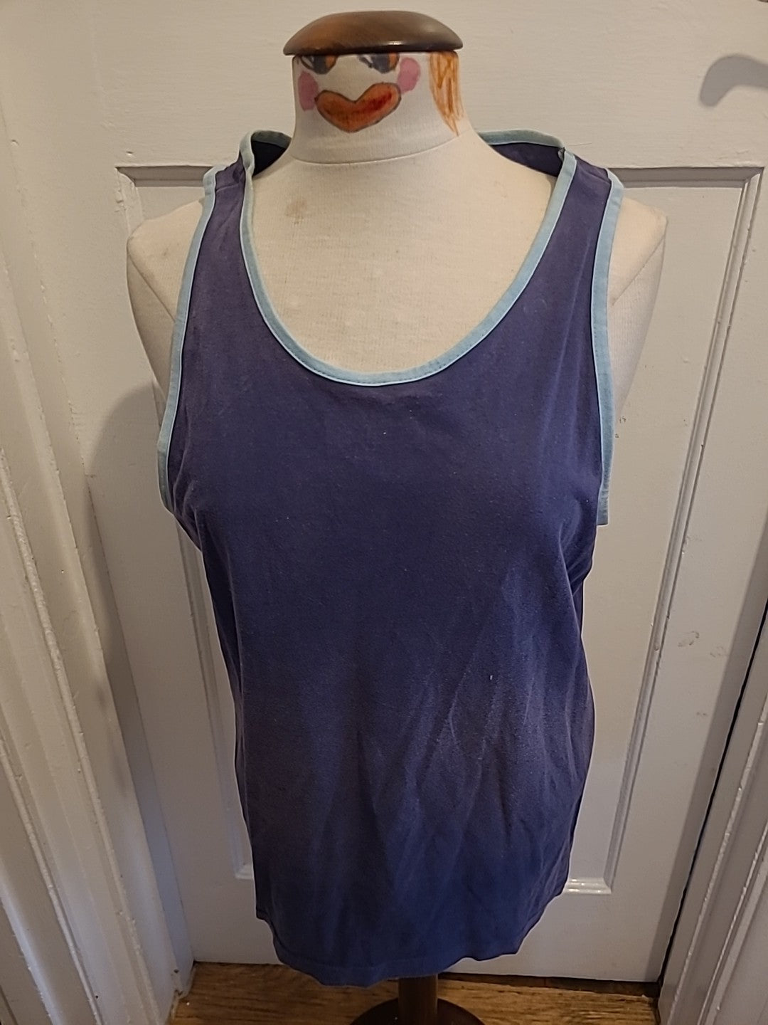 Mens Size Small Purple Sleeveless Pyjama Top