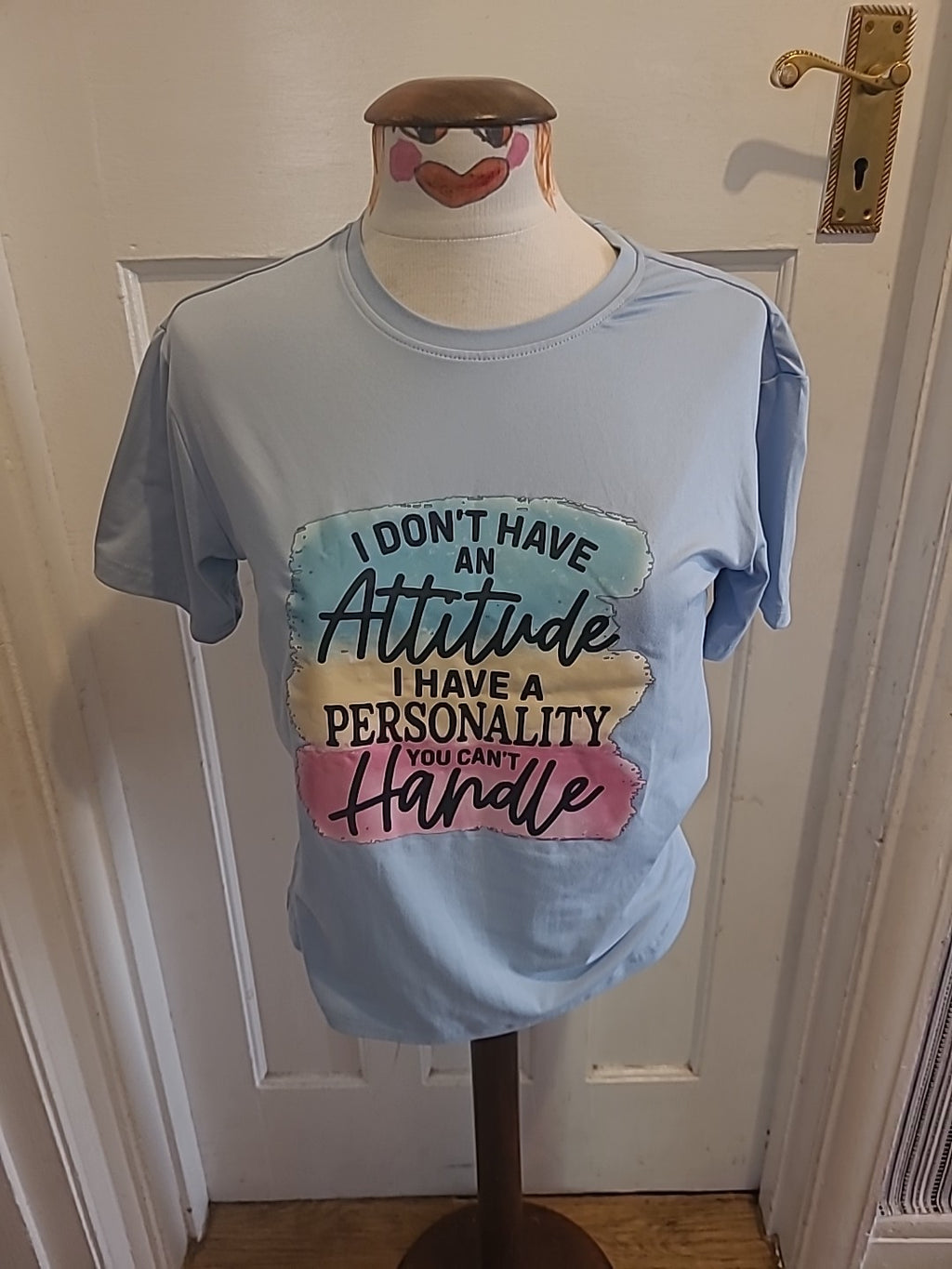 Girls 12 Years Pale Blue Short Sleeved Tshirt