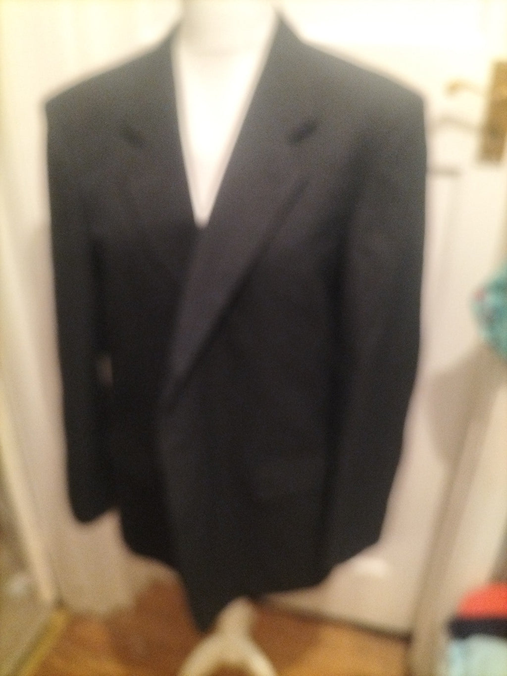 Marks And Spencer 44" Medium Navy Pinstripe Long Sleeved Suit Jacket