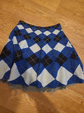 Ladies Primark Size Medium Blue White Check Skirt