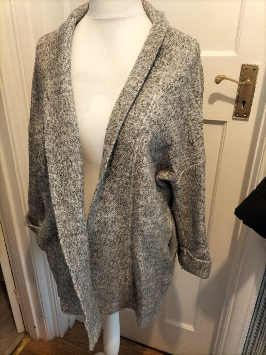 Ladies Primark Size 6-8 Grey Edge To Edge Cardigan