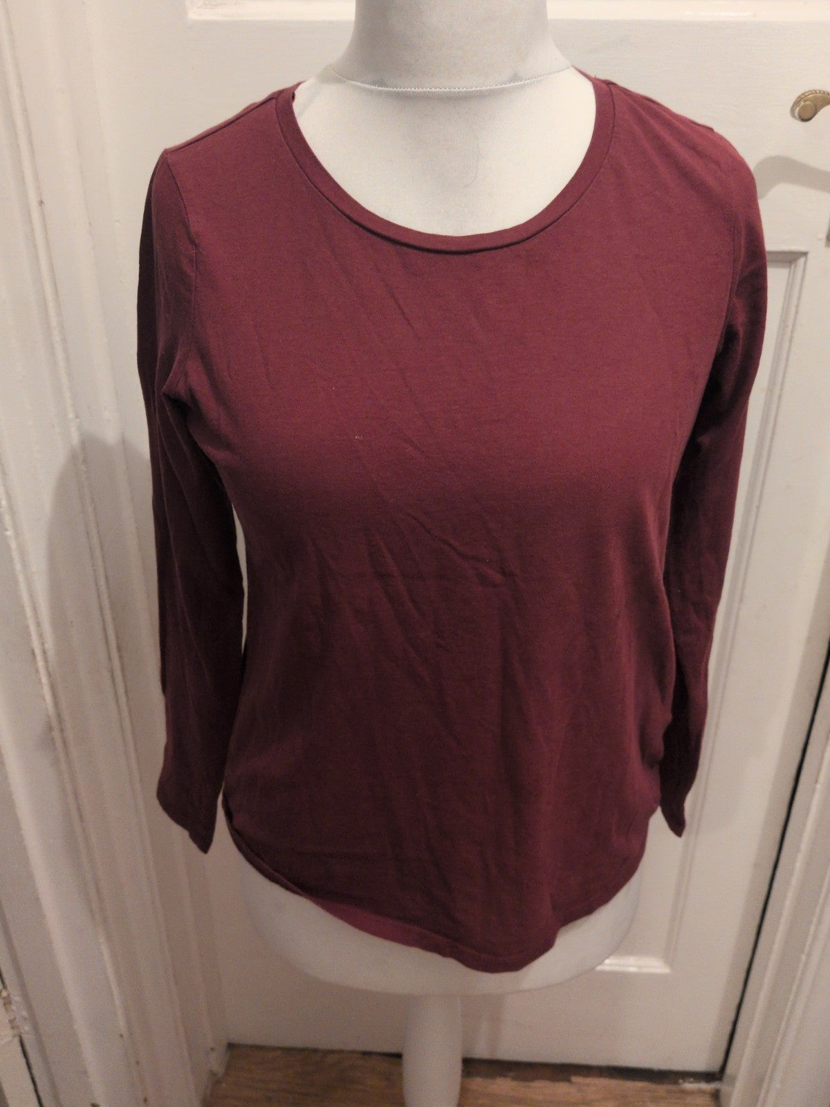 Ladies Next Size 12 Purple Long Sleeve Crew T-shirt