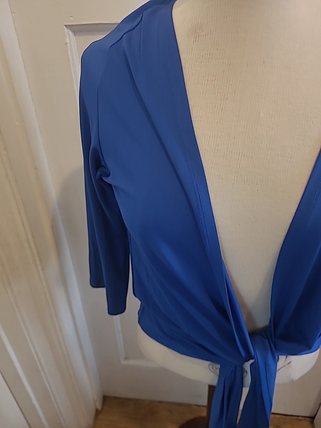 Ladies Sally Allen Free Size Blue Long Sleeved Blouse