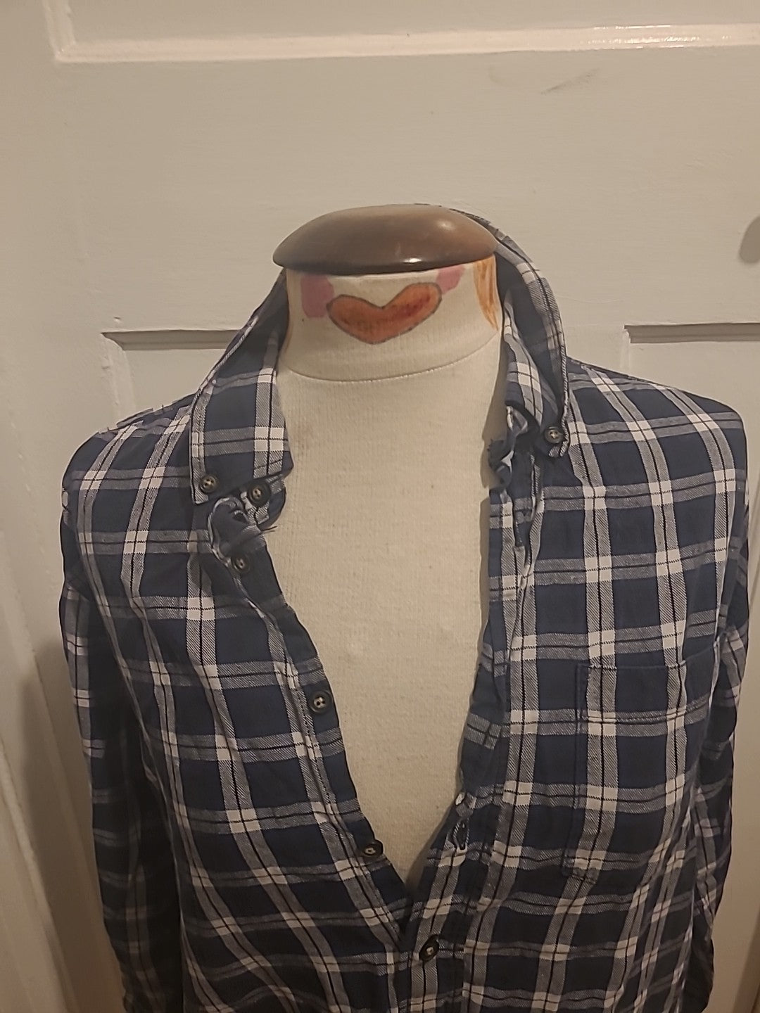 Mens Dressman Size Medium Check Long Sleeved Shirt