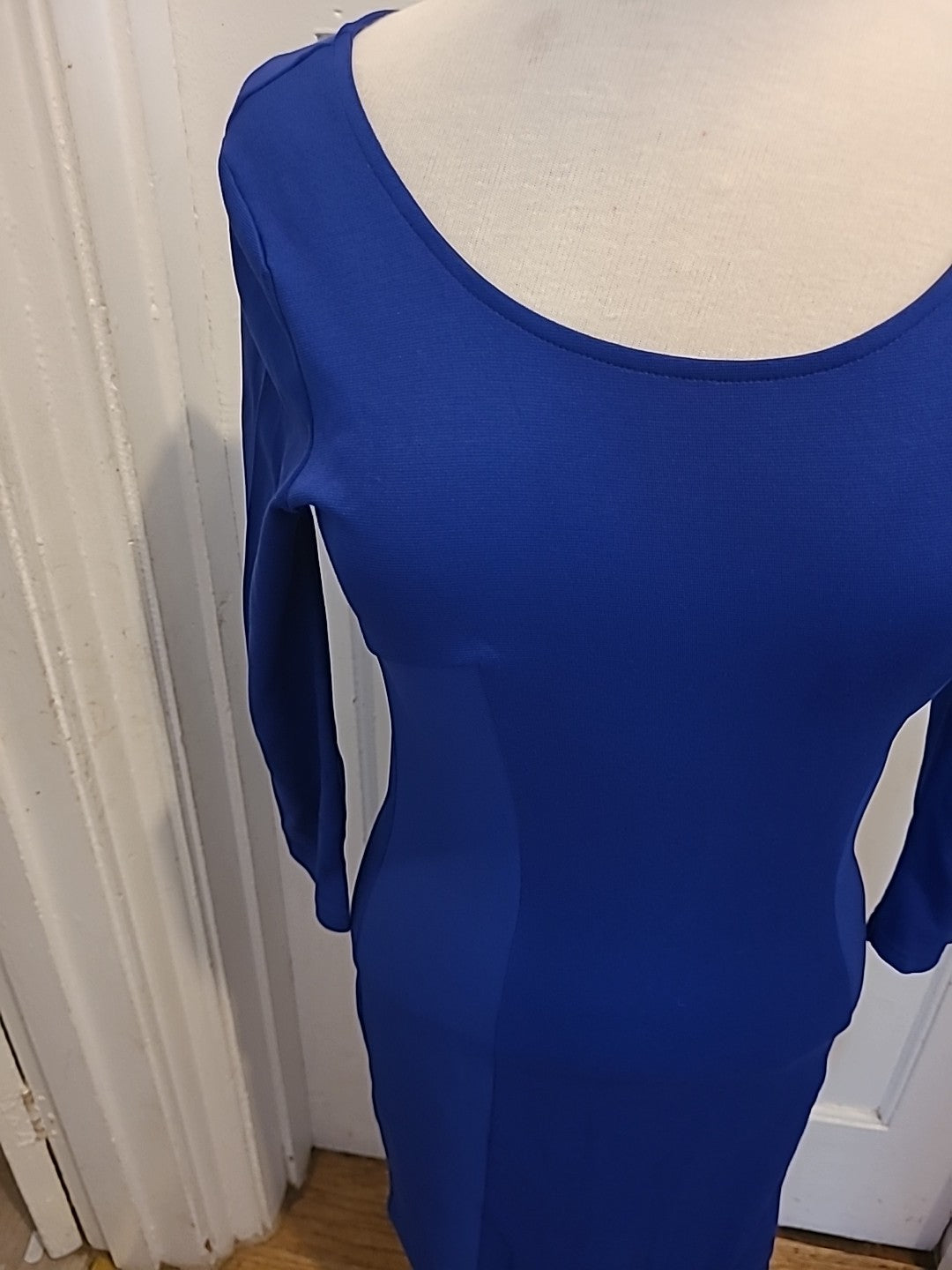 Ladies H+M Size 12 Royal Blue Mid Sleeved Dress