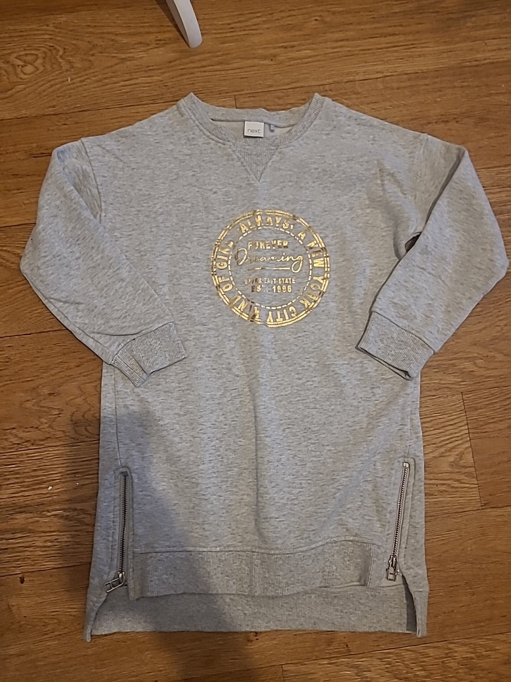 Girls Size 8 Years Grey Long Sleeve Jumper