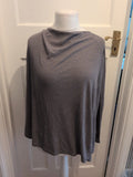 ASOS 26 Grey Brush Rib Long Sleeve T-shirt