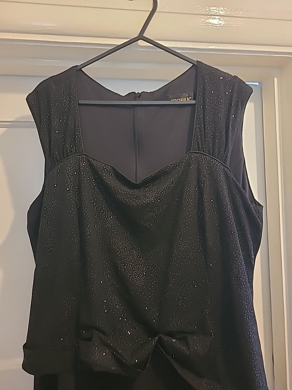 Ladies Mosaic Size Medium Black Lined Diamonte Jumpsuit