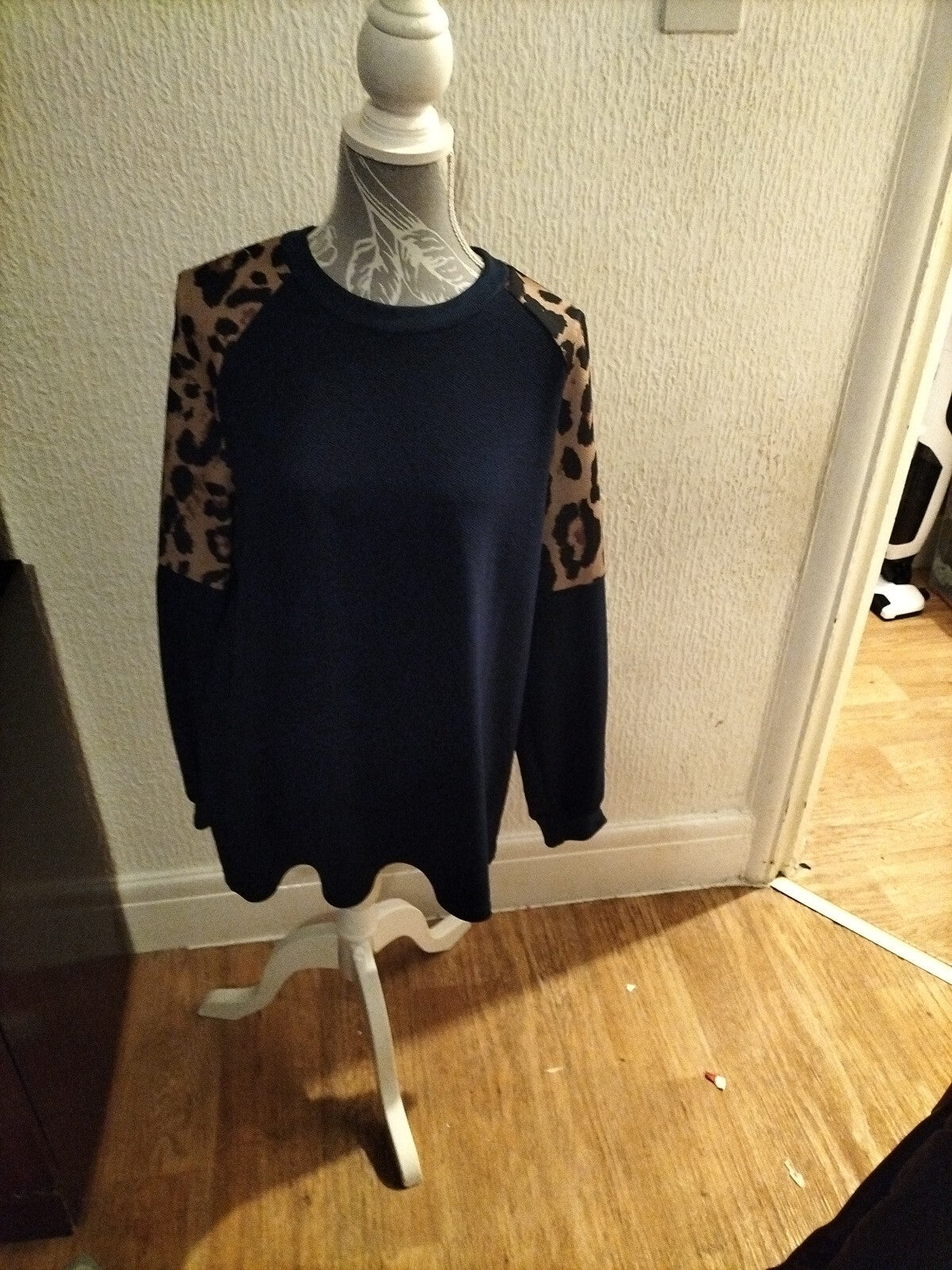 Ladies Shein Large Navy Blouse