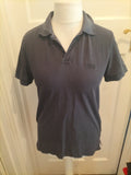 Mens Hugo Boss Size Medium Dark Navy Short Sleeved Polo