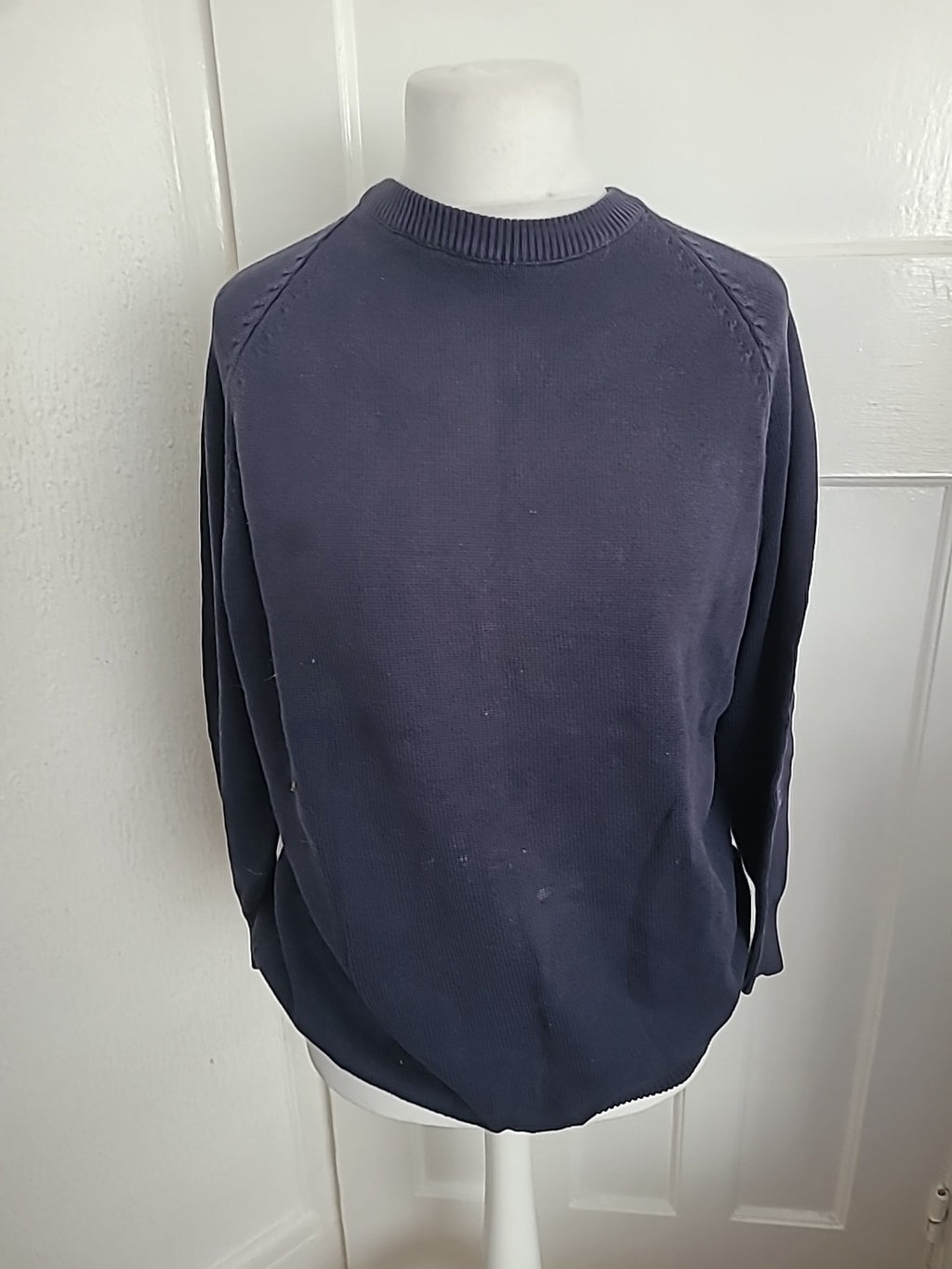 Mens First Avenue Size L Navy Pullover Jumper