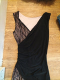 Ladies Size Small Black Lined Mesh Sleeveless Dress