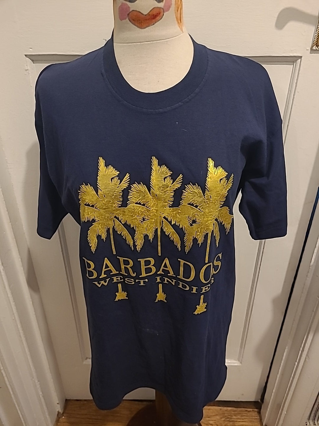 Mens River Bay Size Medium Navy Barbados Tshirt