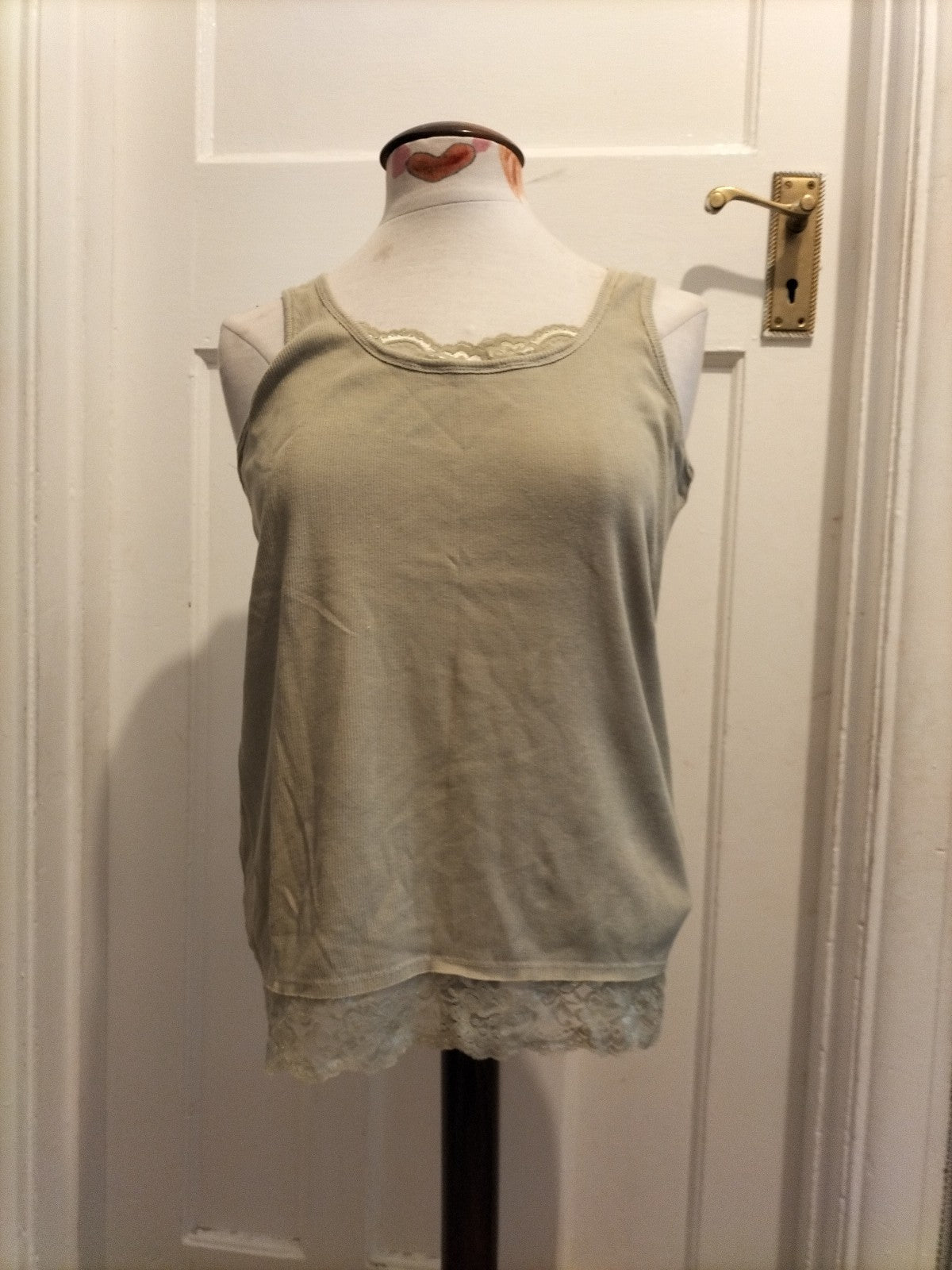 Ladies Key West Size Medium Khaki Sleeveless Tank Top